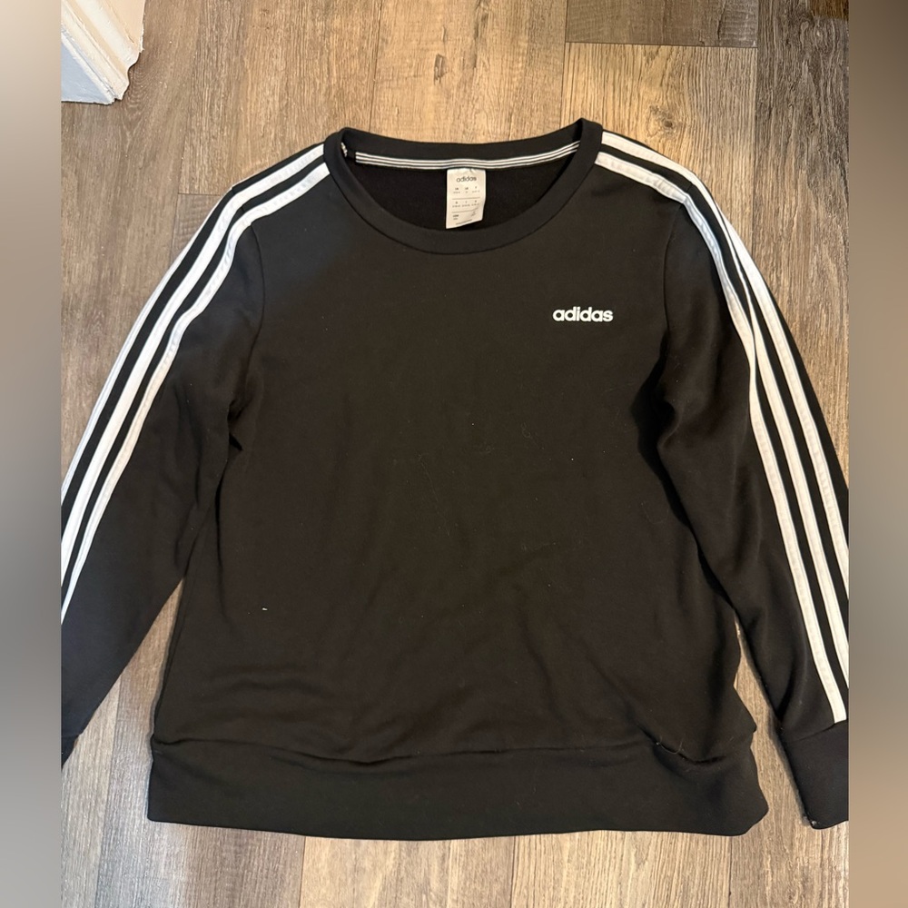 Adidas Black Top with White Accents